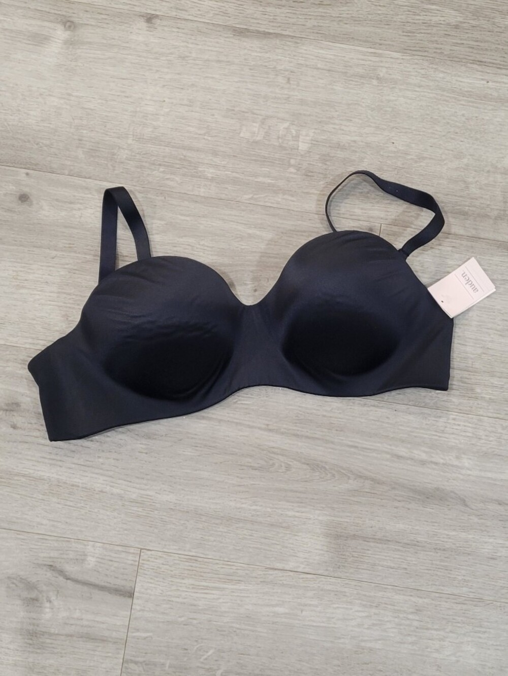 Auden Black Convertible Strapless/Removable-Strap Bra